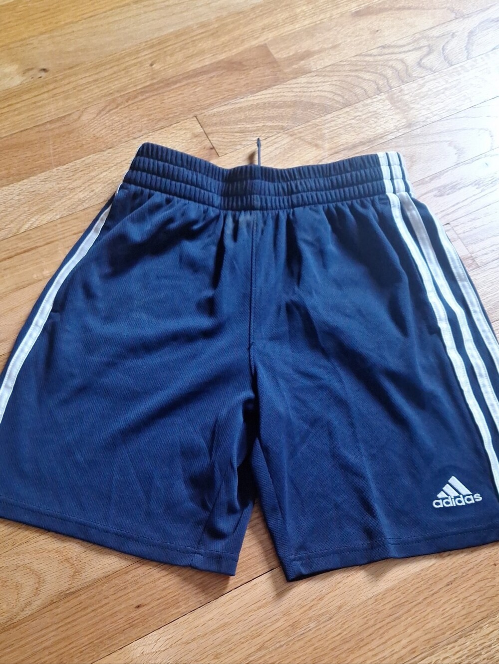 adidas Navy Shorts with White Stripes